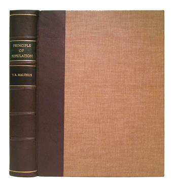 MALTHUS, THOMAS ROBERT. An Essay on the Principle of Population . . . New Edition, very much enlarged.  1803